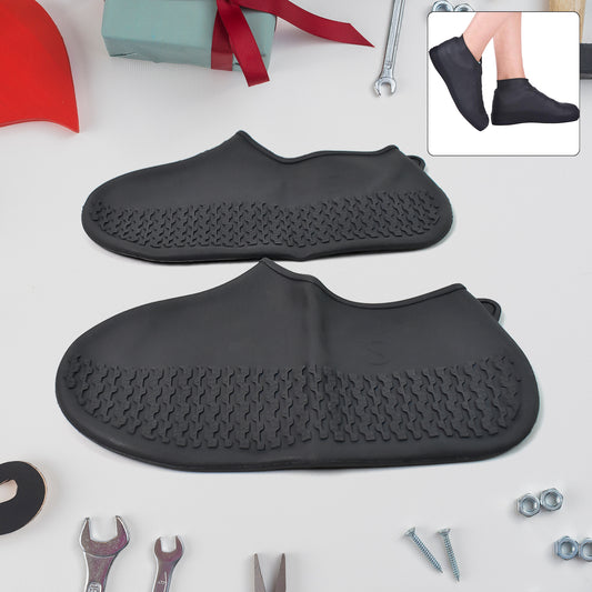 Non-slip Silicone Reusable Waterproof Rain Shoes Covers (1 Pair Small Mix Color)